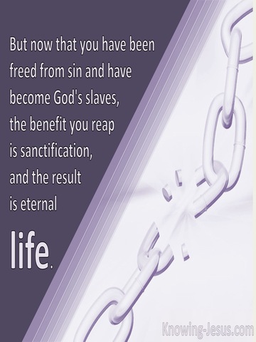 Romans 6:22 Being Made Free From Sin, And Servants To God, Ye Have Fruit Unto Holiness (purple)